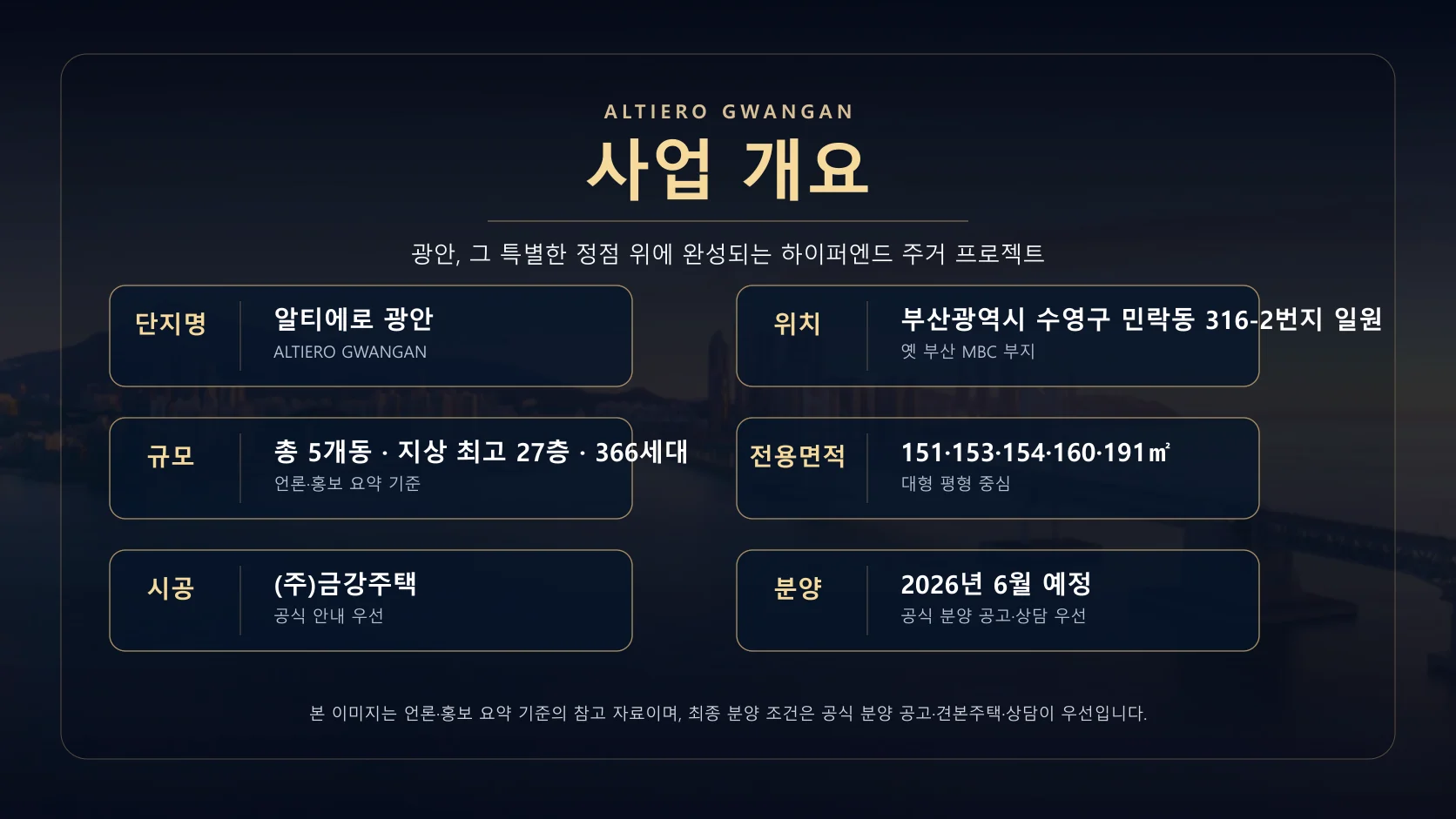알티에로 광안 2026년 6월 분양·타입 안내
